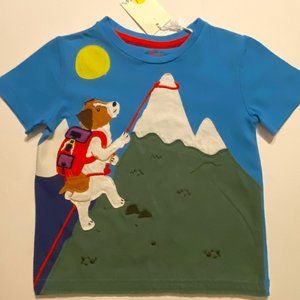 NWT Mini Boden Mountain Climber Dog T Shirt 3/4Y